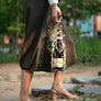 BOTTLE NET, Wine Bottle Net Carrier - White+Black