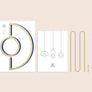Plant Hanging Mobile, Gold - Semicircle