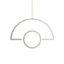 Plant Hanging Mobile, Silver - Semicircle