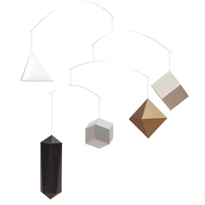 Paper Hanging Mobile, Polygon A - Metallic