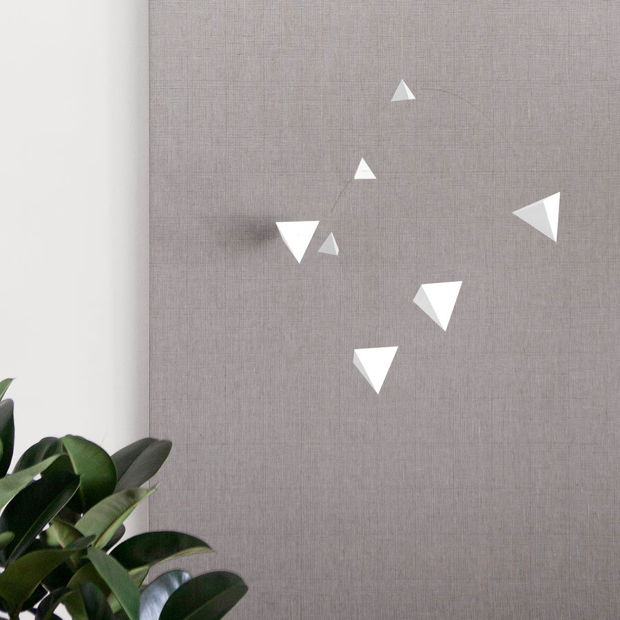 Paper Hanging Mobile, Polygon B - White